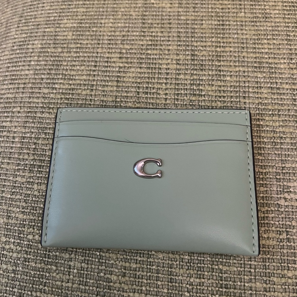 Coach Green Leather Card Holder